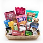 The Dairy-Free Selection gift hamper with dairy-free chocolate, teas, pretzels, biscuits, crisps and free-from treats