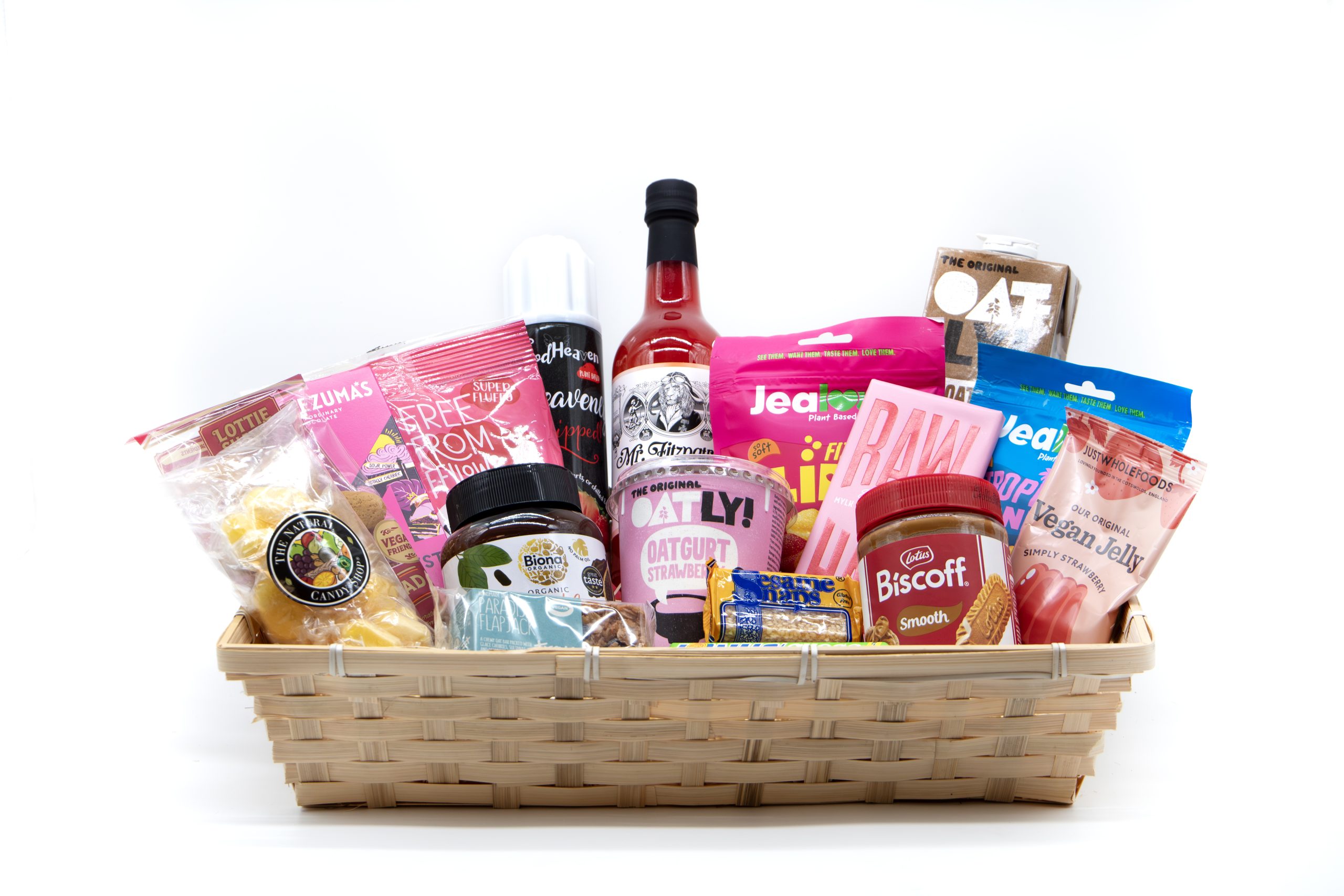 Vegan Sweet Treats Hamper Vegan Sweet Treats hamper with plant-based chocolates, sweets, marshmallows, cordials, cakes and free-from favourites
